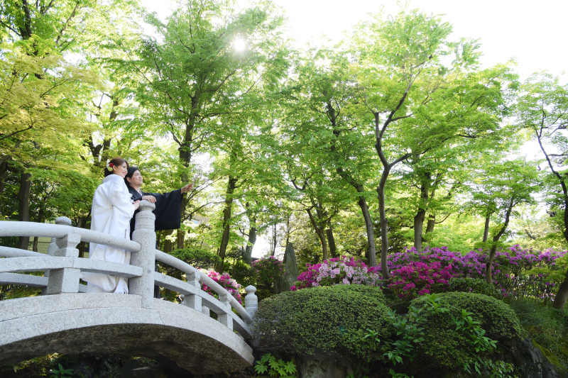 旧安田庭園での撮影