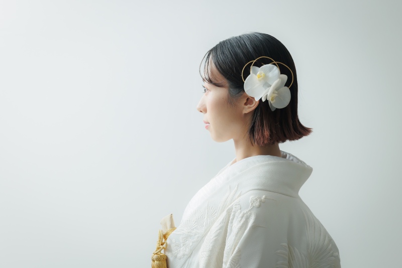 短めヘアさんの和装ヘア♪