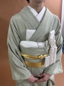 《和装コーデ》グリーン掛下&times;色打掛49番♡