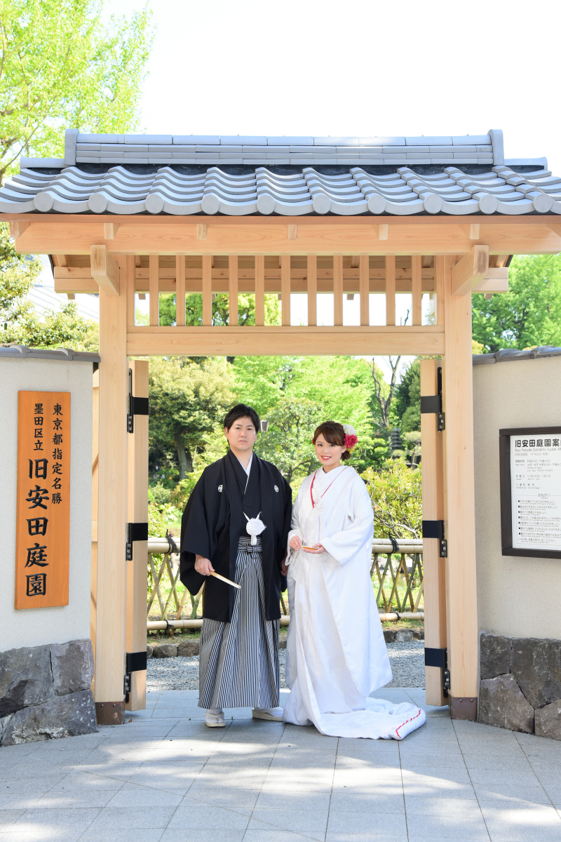 旧安田庭園での撮影