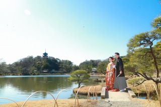 冬晴れの三渓園