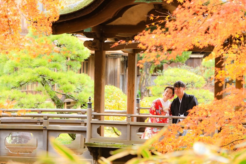 和装ロケーション撮影に適した季節に近づいてきました！紅葉撮影のご予約はお早めに！