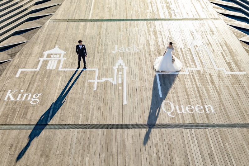 【前撮りのメリットや挙式日の何カ月前に行うのが良いか、などについてご案内します】