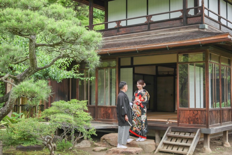 三渓園が和装前撮りとして注目されるのは『日本庭園』+重要文化財の建築物なんです!