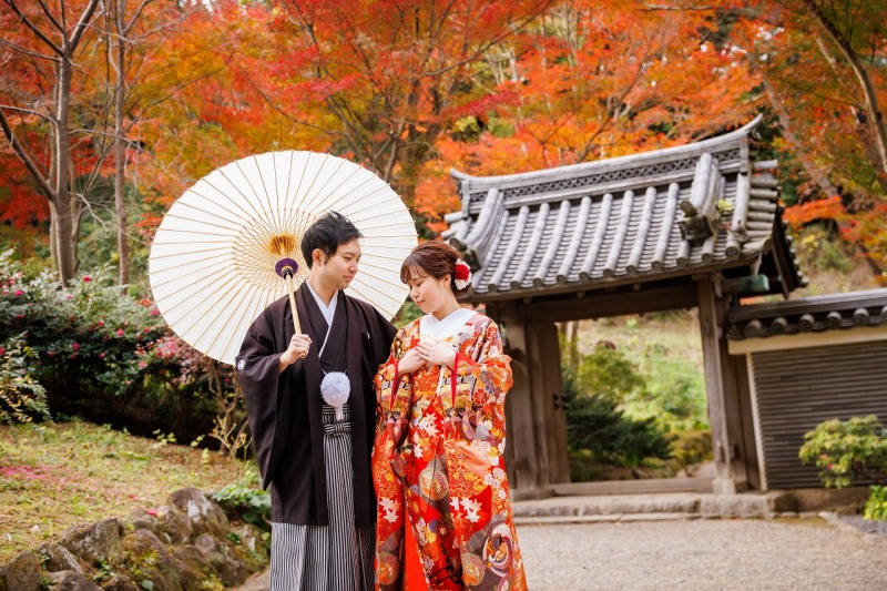 和装ロケーション撮影に適した季節に近づいてきました！紅葉撮影のご予約はお早めに！