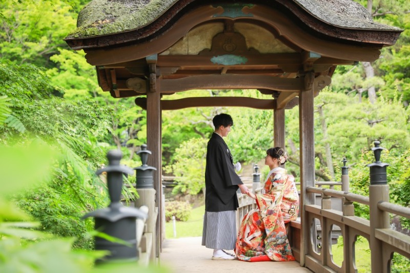 三渓園が和装前撮りとして注目されるのは『日本庭園』+重要文化財の建築物なんです!