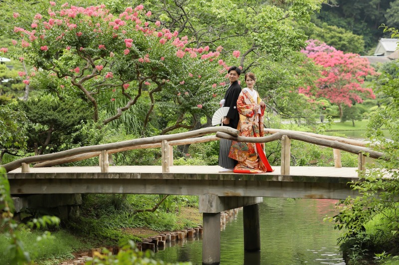 三渓園が和装前撮りとして注目されるのは『日本庭園』+重要文化財の建築物なんです!