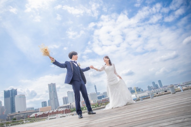 新プラン登場【大さん橋&スタジオ】の和洋2着撮影が88,000円コミコミ!!