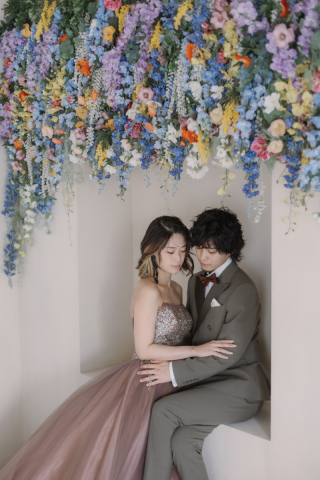 カラードレスで撮影！