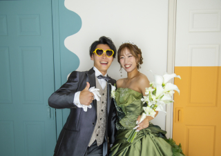 カラードレスで撮影！