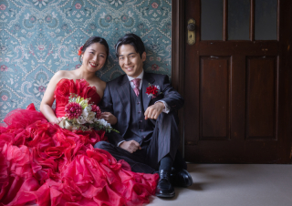 カラードレスで撮影！