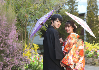 色打掛で撮影♪