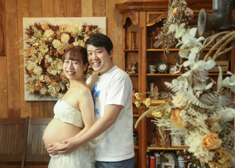 マタニティドレスで撮影♪