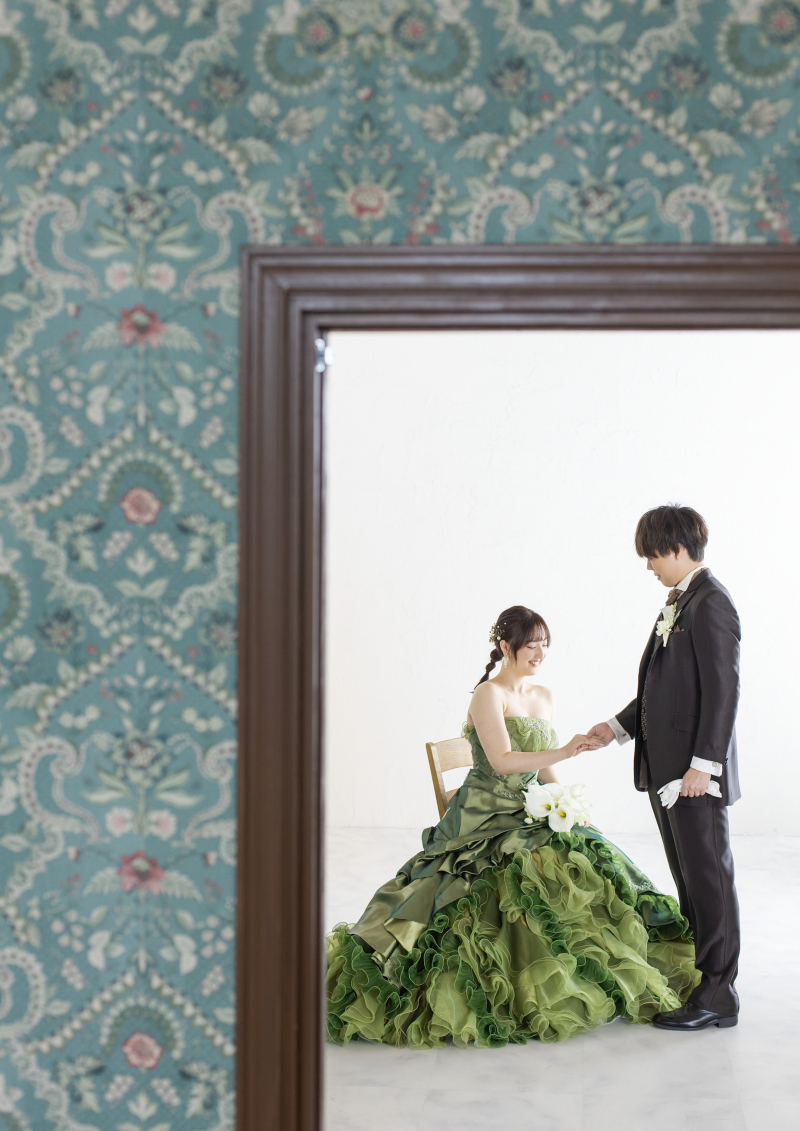 カラードレスで撮影!