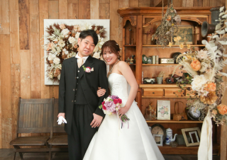 ウェディングドレスで撮影！