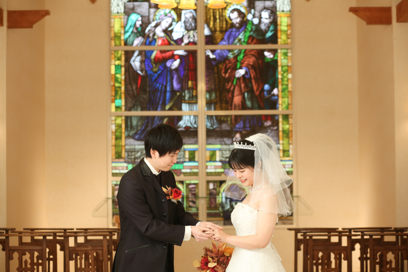 ウェディングドレスで撮影！