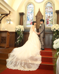 紅白衣装でおめでたく♪