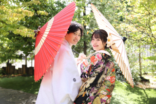 秋のフォトウエディング＊紅葉するガーデン撮影が可能です