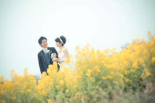 菜の花の中での撮影♥