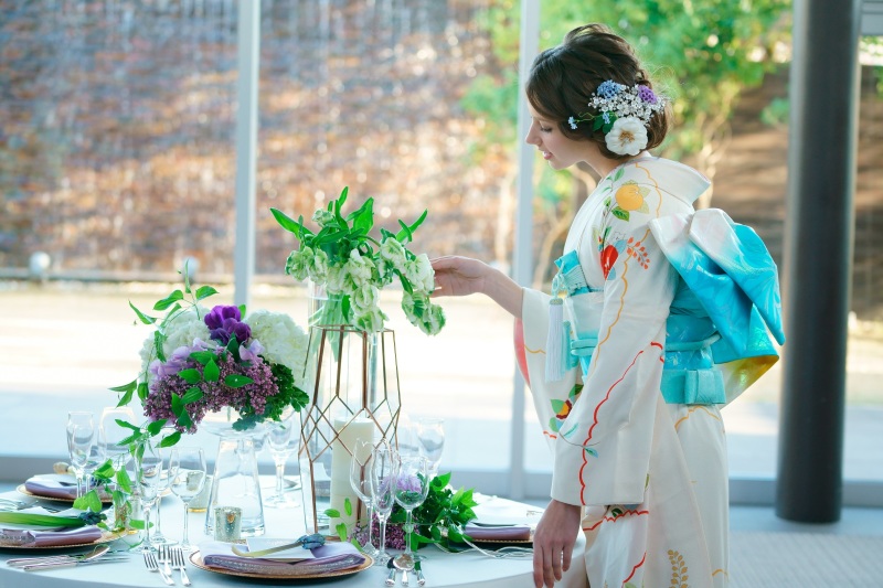 花嫁らしくオシャレに白引き袖もオススメ☆