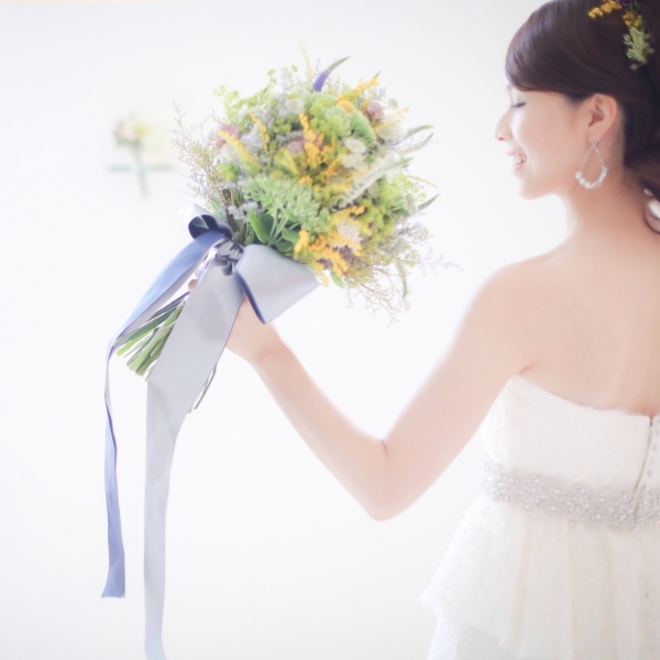 ブーケを生花で♥