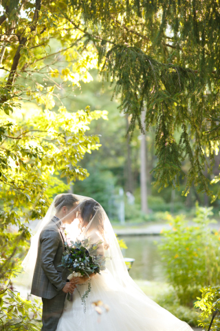 緑の中でフォトウェディング☆彡