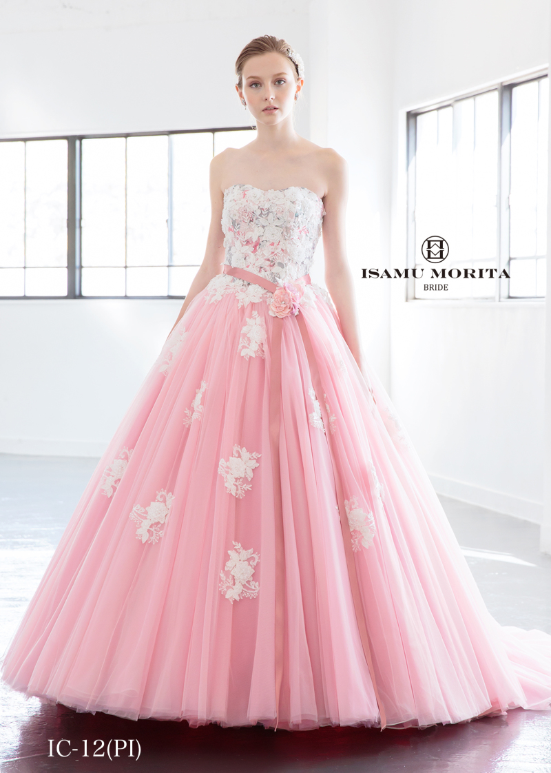 ISAMU MORITAピンク IC-76 【結婚式 カラードレス レンタル