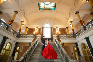 カラードレスの撮影も素敵です♪