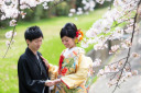 桜と一緒に