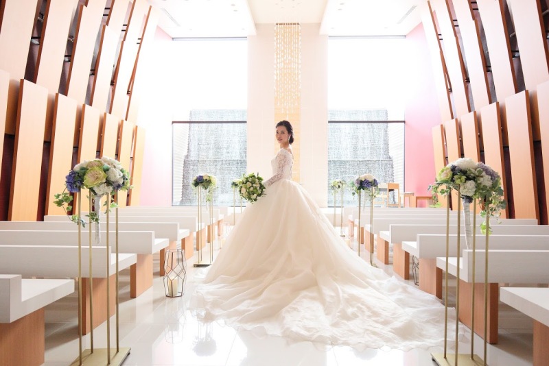 結婚式場で撮影♡