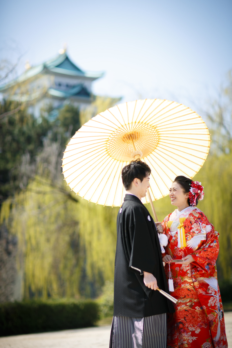 名古屋城をバックに☆