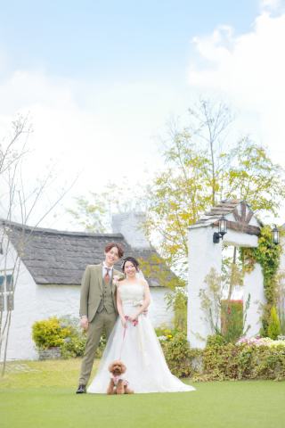 ペットと過ごすフォトウエディング