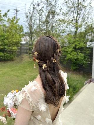 おしゃれ花嫁様の前撮りヘア♪