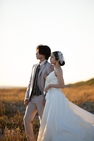 海　サンセットロケーション撮影☆洋装