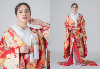 衣装紹介 〈色打掛 慶長御所車文〉