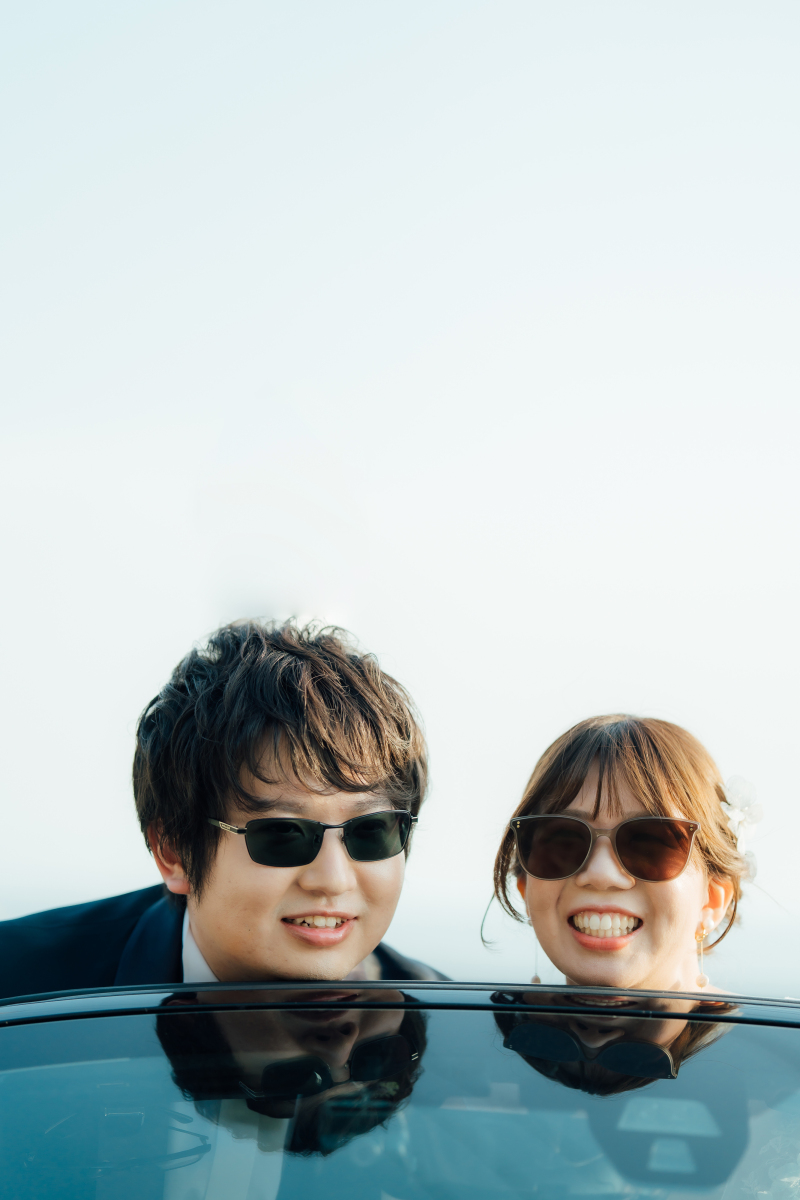 愛車と海と
