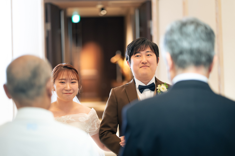 チャペルでセレモニー大切な家族と一緒に