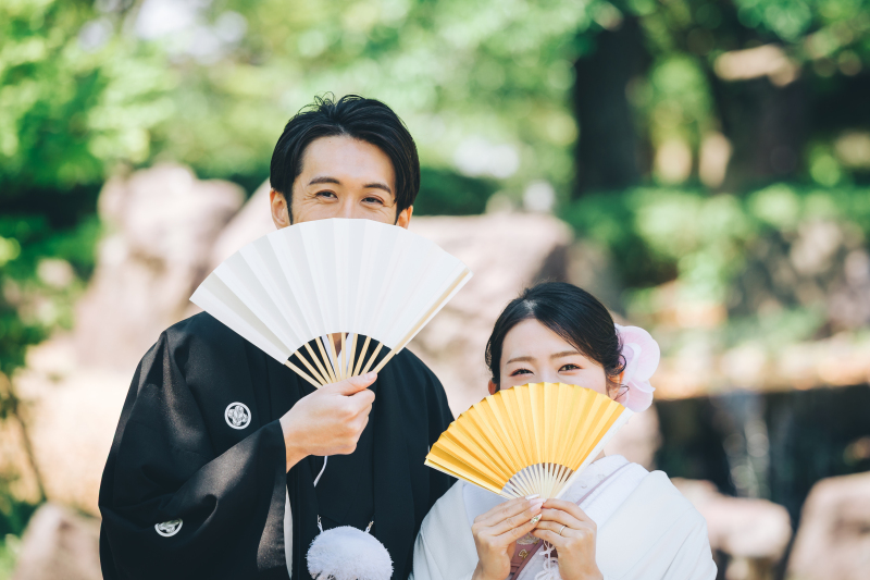 季節のお花と歴史的建造物で素敵な前撮りを