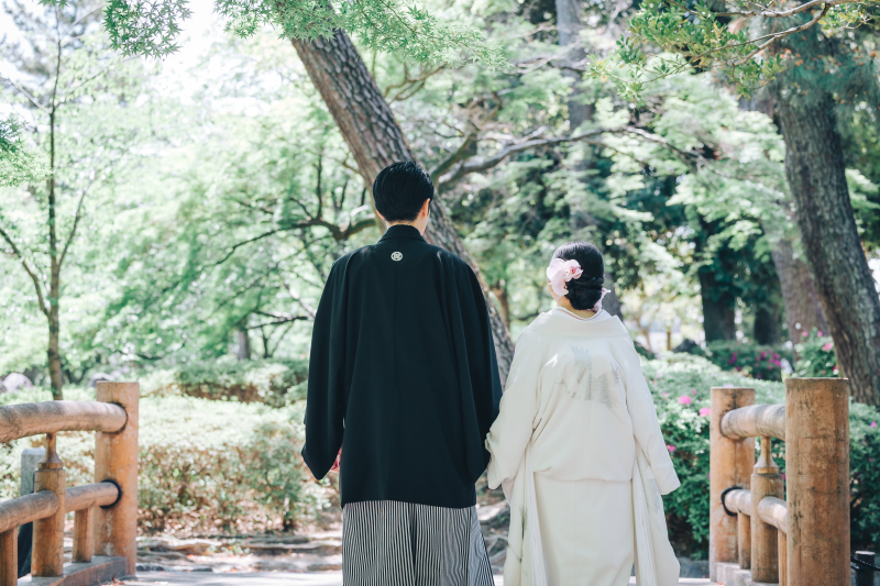 季節のお花と歴史的建造物で素敵な前撮りを