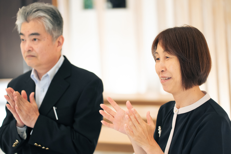 チャペルでセレモニー大切な家族と一緒に