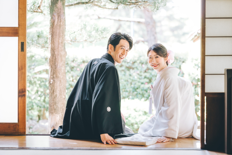 季節のお花と歴史的建造物で素敵な前撮りを