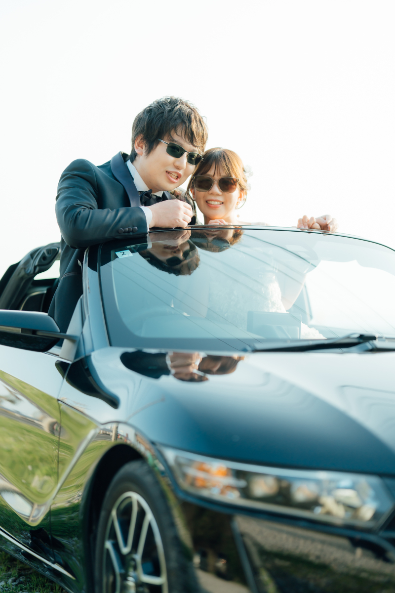 愛車と海と