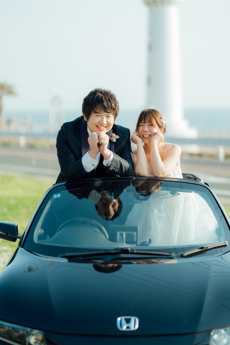 愛車と海と