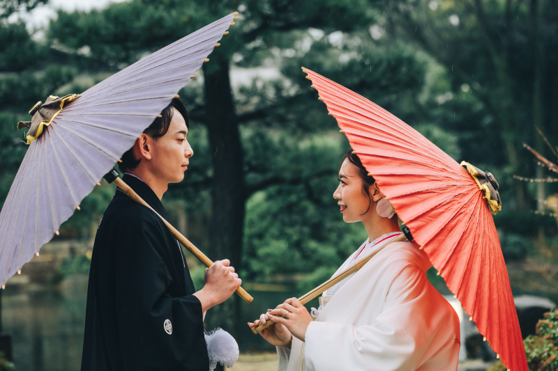 名古屋の徳川園_催花雨の中で