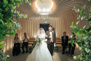 チャペルでセレモニー大切な家族と一緒に