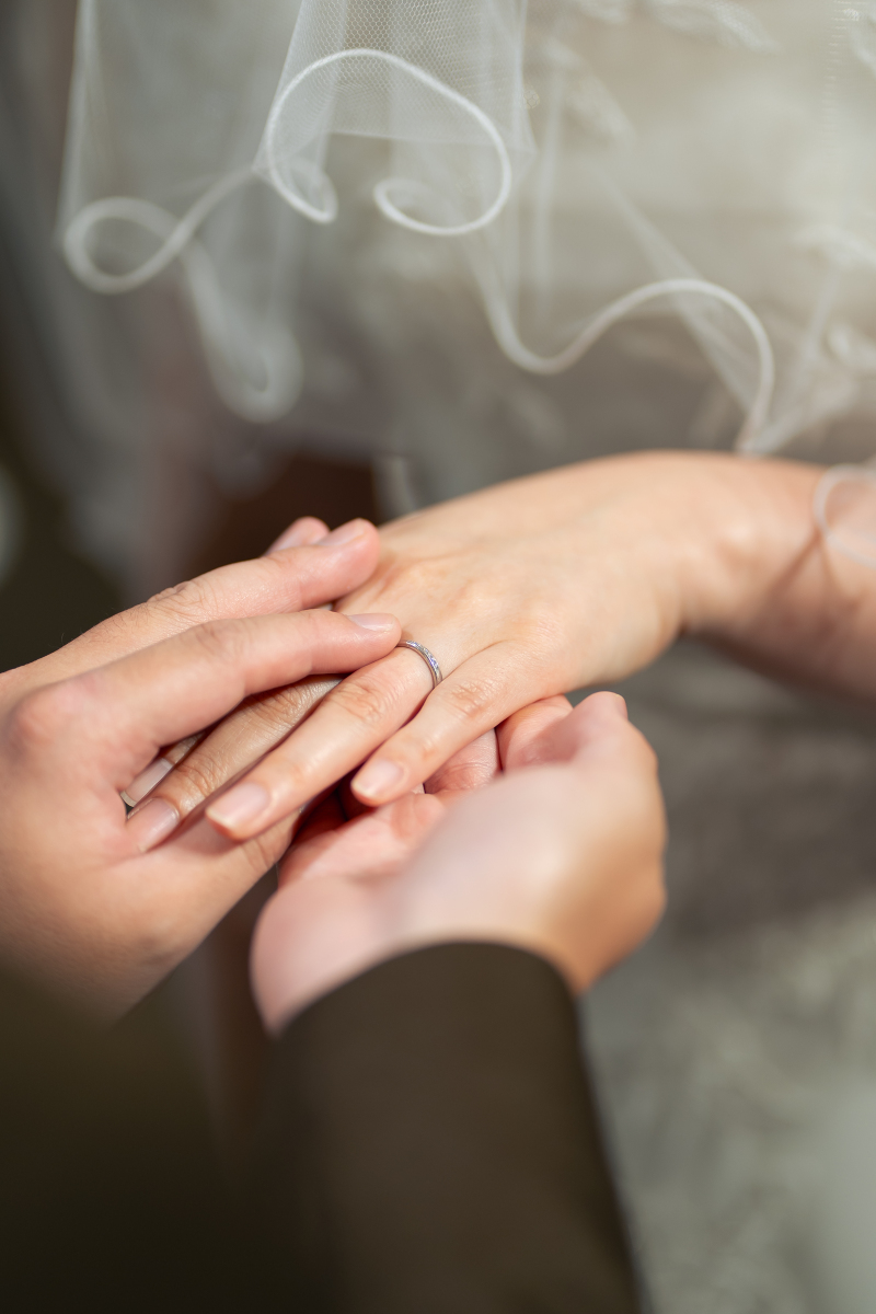 チャペルでセレモニー大切な家族と一緒に