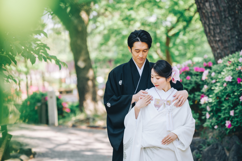 季節のお花と歴史的建造物で素敵な前撮りを