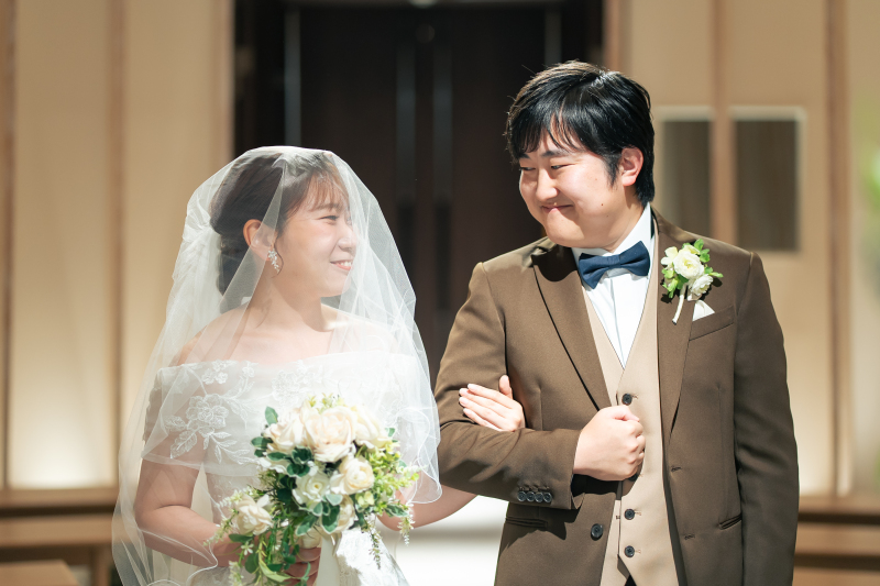 チャペルでセレモニー大切な家族と一緒に