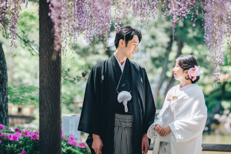 季節のお花と歴史的建造物で素敵な前撮りを