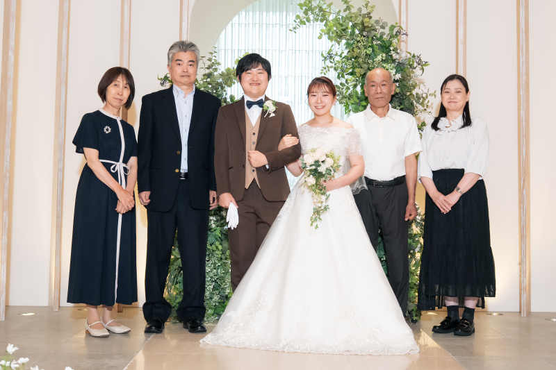 チャペルでセレモニー大切な家族と一緒に